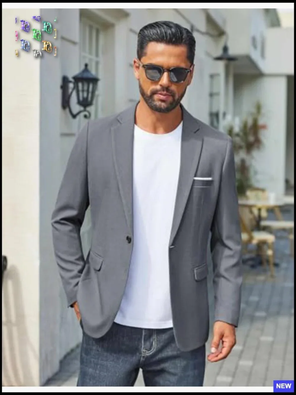Lightweight Sport Coat Blazer Regular Fit One Button Casual Office Wear